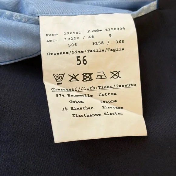 Bugatti European Brand Blazer Jacket EU 56 / US 46R